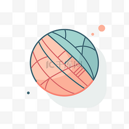毛线球背景图片_带点和图案的纱线球图标 向量