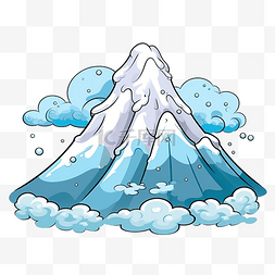 可爱的雪山