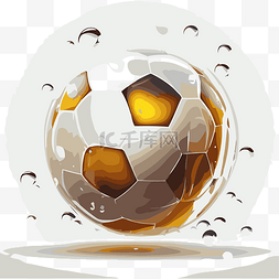 水中气泡图片_水中气泡的足球 剪贴画 向量