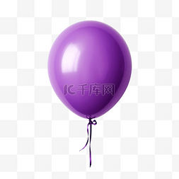 可爱生日背景图片_生日紫色气球
