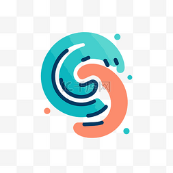 s字母图片_带有彩色流体漩涡的字母 s 向量