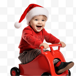 快速交货图片_快乐的孩子骑圣诞雪橇
