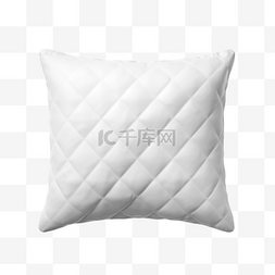 舒适床垫图片_白色枕头的 3d 插图