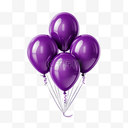 浪漫气球礼物图片_优雅的紫色气球