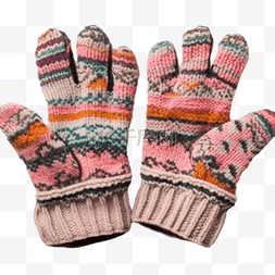 冬季一双针织手套