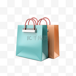 Shopping bag marketing 3d 插图