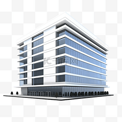 商业大楼背景图片_办公大楼的 3d 插图