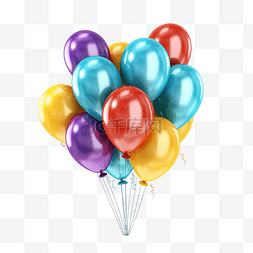 氣球背景图片_五顏六色的生日氣球