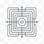 方形网格和两个箭头阵列的设计 向量