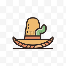 墨西哥帽子图标矢量标志设计