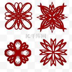 灯笼传统元素图片_春节兔年中国新年剪纸红色窗花装