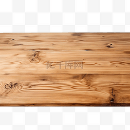 木桌面与孤立的背景