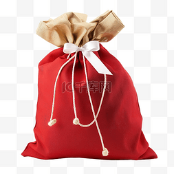 圣诞老人的袋子里装着礼物