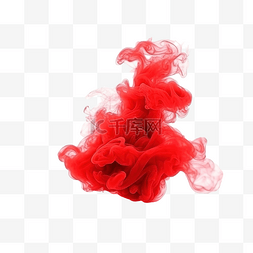 烟雾火红色图片_逼真的红色烟雾效果