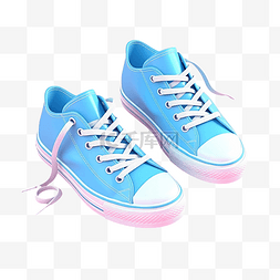 ai鞋盒图片_粉红色背景上孤立的 3d 蓝色运动
