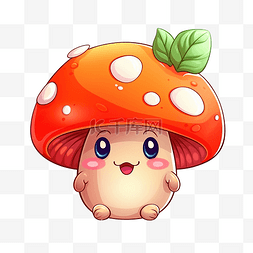 多彩可爱卡通蔬菜蘑菇