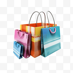 Shopping bag e commerce 3d 插图