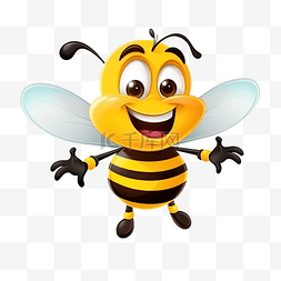 表情符号蜜蜂卡通笑