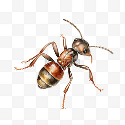 蚂蚁的图片_水彩蚂蚁昆虫