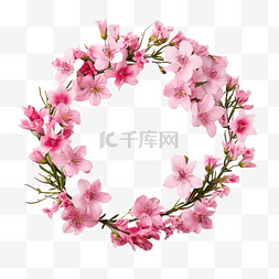 装饰圆圈粉红色图片_粉红色的花朵围成一个圆圈