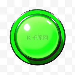绿色霓虹灯按钮 发光的霓虹灯按