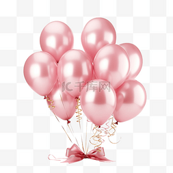 粉色喜庆装饰图片_豪华粉色生日装饰气球
