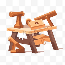 木桌子椅子图片_木工剪贴画建筑工具卡通图标图标