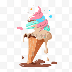 一勺冰淇淋 向量