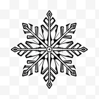 圣诞雪花手绘涂鸦元素矢量图