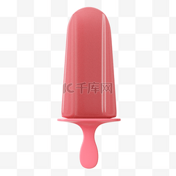 食物甜品装饰图片_夏季冰棍3d渲染粉色甜蜜