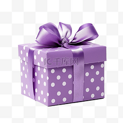 紫色背景卡片图片_紫色圆点礼盒