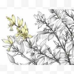 详细页图片_以详细的植物插图的风格