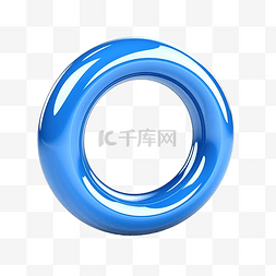 体积小icon图片_体积环蓝色3d元素