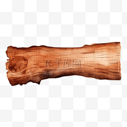 木板路图片_装饰水彩木板形状像一块树皮