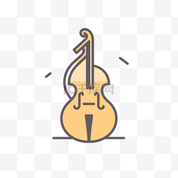 大提琴图片_大提琴图标显示在白色背景上 向
