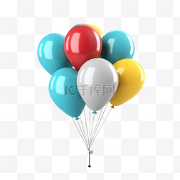 气球 3d 渲染