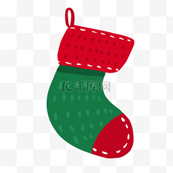 卡通袜袜图片_圣诞礼物袜子红色绿色