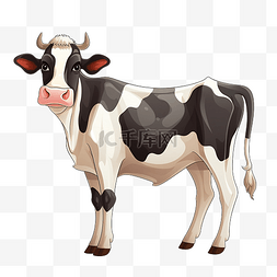 微笑奶牛图片_卡通风格的牛