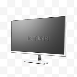 led液晶显示器图片_逼真的液晶屏 LED 电视白色显示样