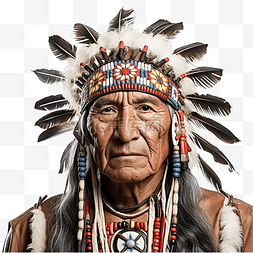 印第安人头饰图片_美洲原住民印第安人勇敢