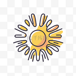 阳光的英文图片_白色背景上的太阳设计 向量