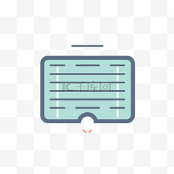 笔记本平面样式平面图标的线条图
