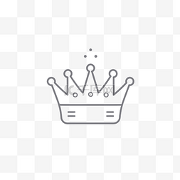 线条皇冠图标设计元素图片_其上带有皇冠的线条图标 向量