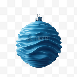 泡泡图片_蓝色圣诞树玩具或球体积和逼真的