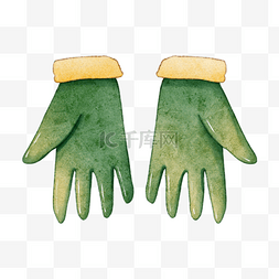 橡胶手套图片_绿色园艺橡胶手套
