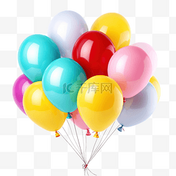 五顏六色的生日氣球
