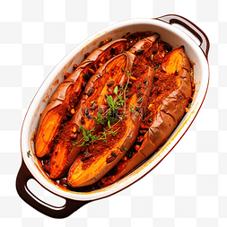 煮熟的红薯感恩节传统食品烤巴塔