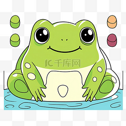 青蛙按数字颜色 squishmallow 着色页