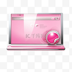 粉色可爱的ui浏览器 可爱的网页浏