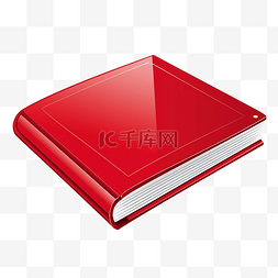 一本红色封面的书的插图